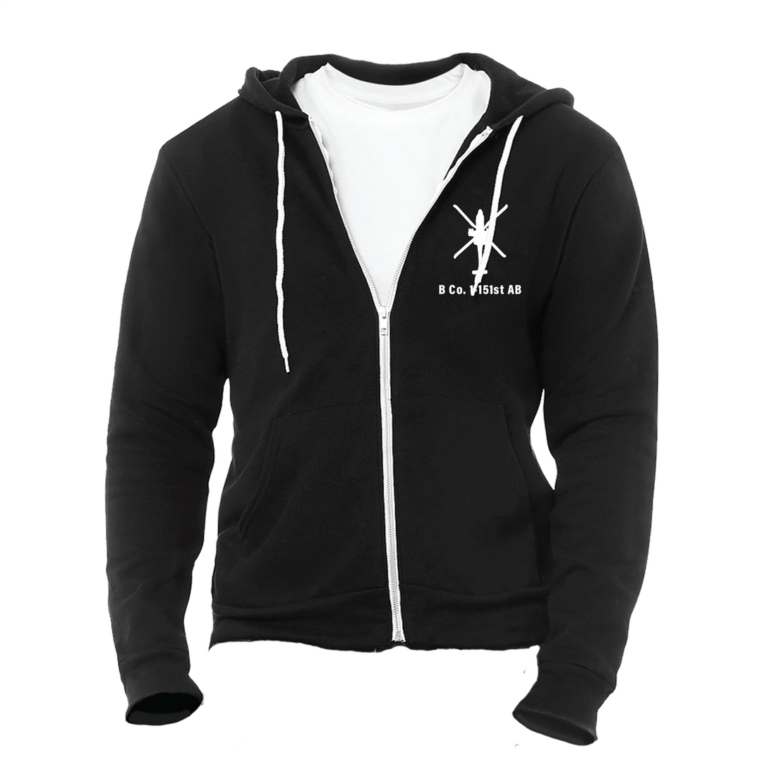 B Co, 1-151 AB "Mustangs" Full-Zip Hoodie