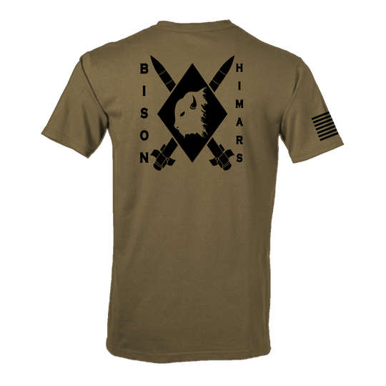 B BTRY, 2-130 FAR "Bison" Tan 499 T-Shirt