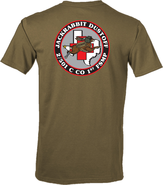 1 FSMP, C Co, 2-501 Jackrabbit Dustoff Flight Approved T-Shirt