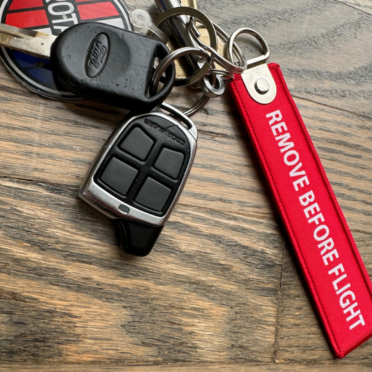 Remove Before Flight Key Chain