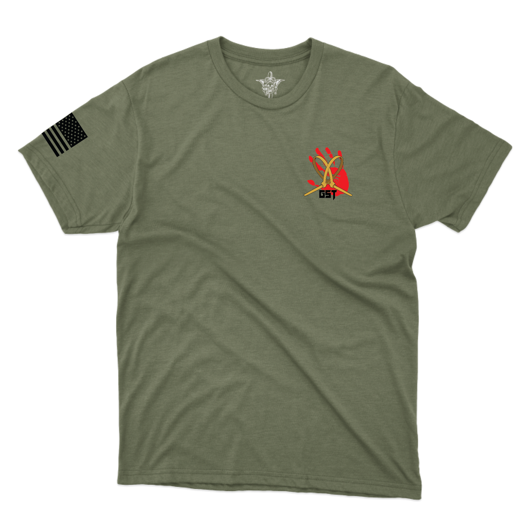 101st MDG GST_tee_heathermilitarygreen_front.png