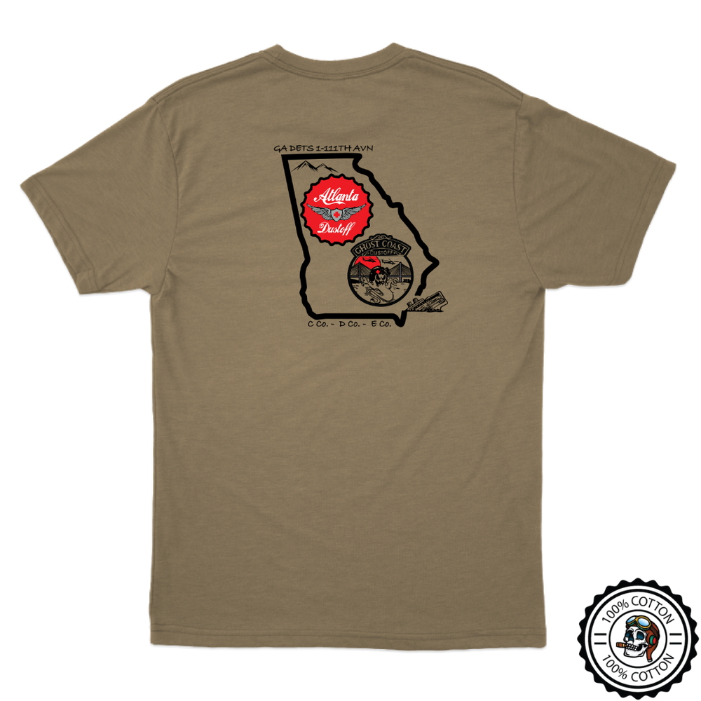 Det 1, C Co, 1-111 GA Dustoff Tan T-Shirt