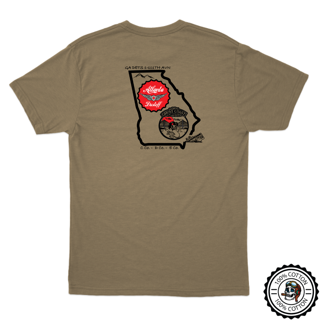 Det 1, C Co, 1-111 GA Dustoff Tan T-Shirt