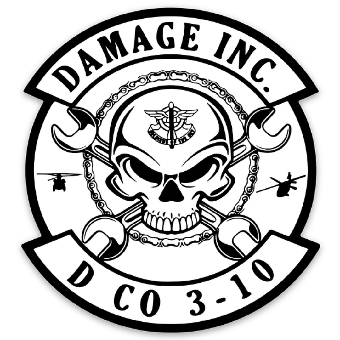 D Co, 3-10 GSAB "Damage, Inc." Stickers