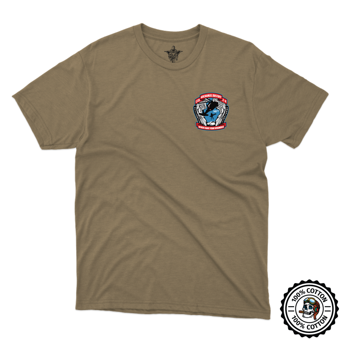 ASMP, C Co, 2-4 AVN "Exotic Dustoff" Tan 499 T-Shirt