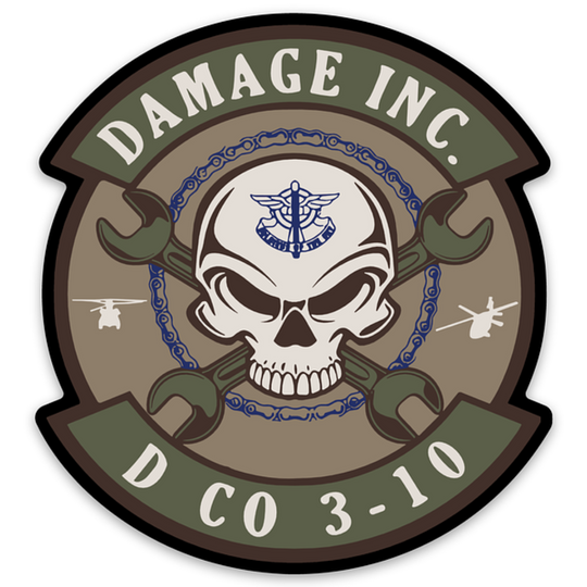 D Co, 3-10 GSAB "Damage, Inc." Stickers