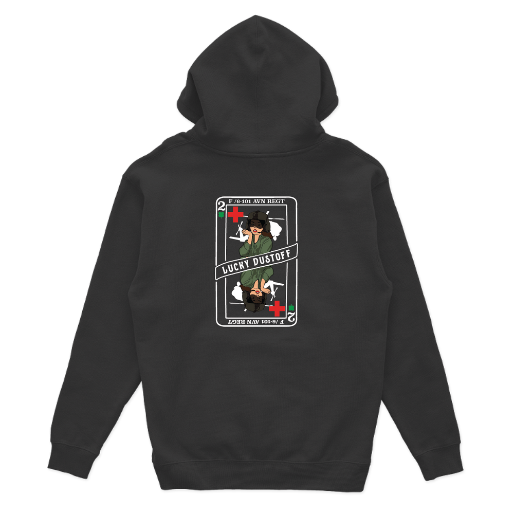 2 FSMP, F Co, 6-101 AVN Lucky Dustoff Hoodies