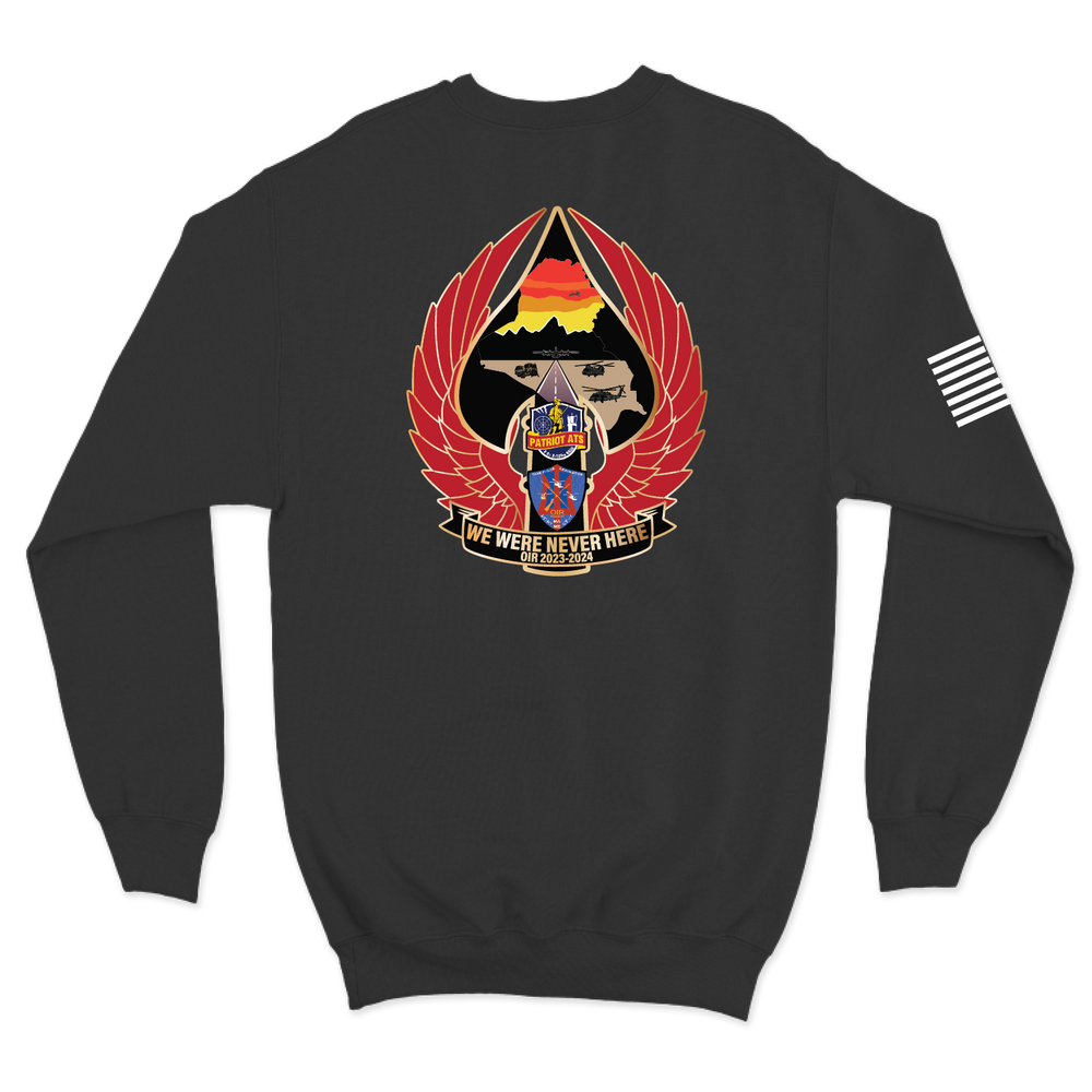 F Co, 3-126th AVN OIR 23-34 W/ Flag Crewneck Sweatshirt