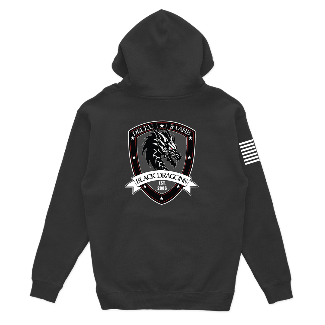 D Co, 3-1 AHB "Black Dragons" V2 Hoodies