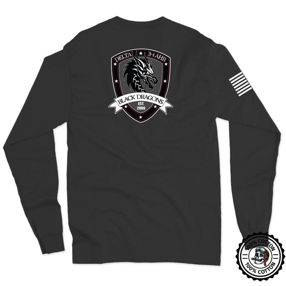 D Co, 3-1 AHB "Black Dragons" V2 Long Sleeve T-Shirt
