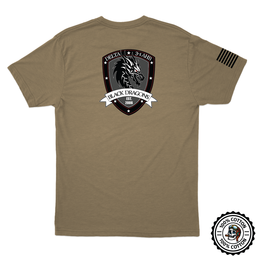D Co, 3-1 AHB "Black Dragons" V2 Tan 499 T-Shirt
