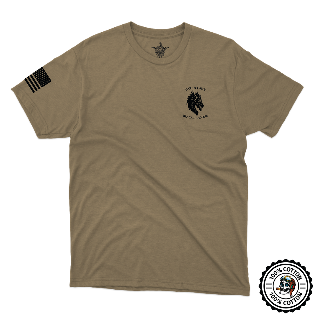 D Co, 3-1 AHB "Black Dragons" V2 Tan 499 T-Shirt