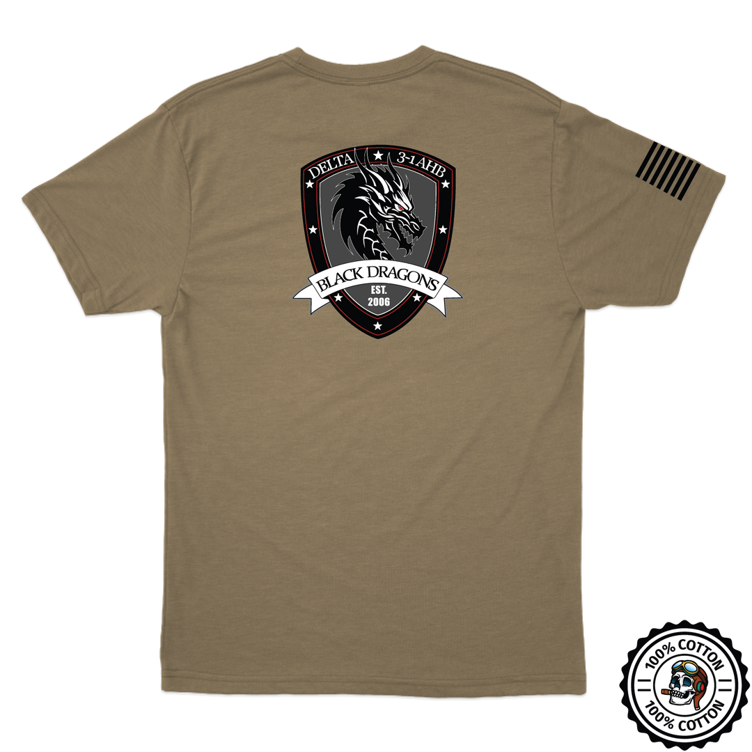 D Co, 3-1 AHB "Black Dragons" Tan 499 T-Shirt