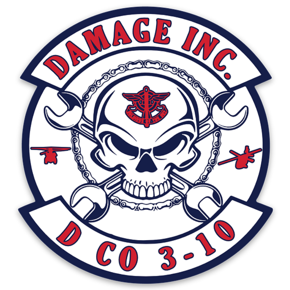 D Co, 3-10 GSAB "Damage, Inc." Stickers