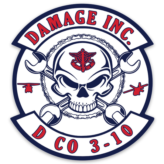 D Co, 3-10 GSAB "Damage, Inc." Stickers