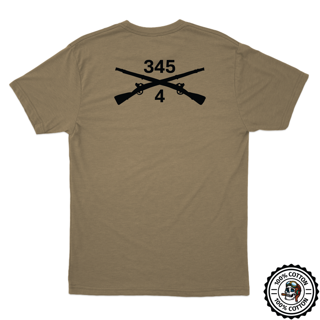 4-345th BN, 1 BDE V2 Tan 499 T-Shirt