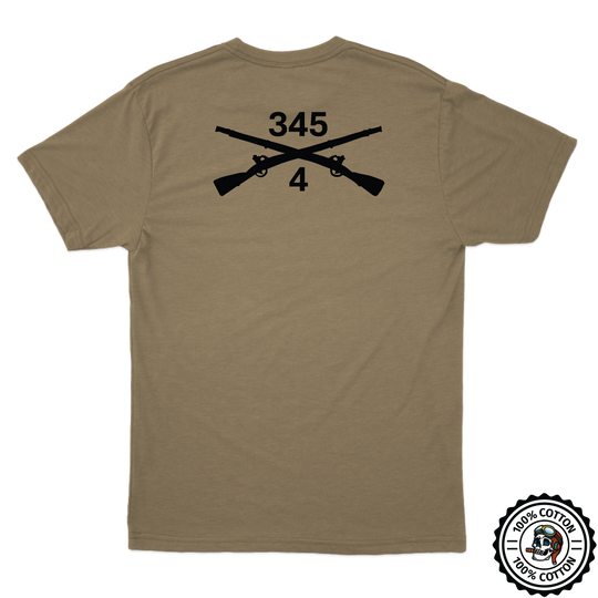 4-345th BN, 1 BDE V2 Tan 499 T-Shirt