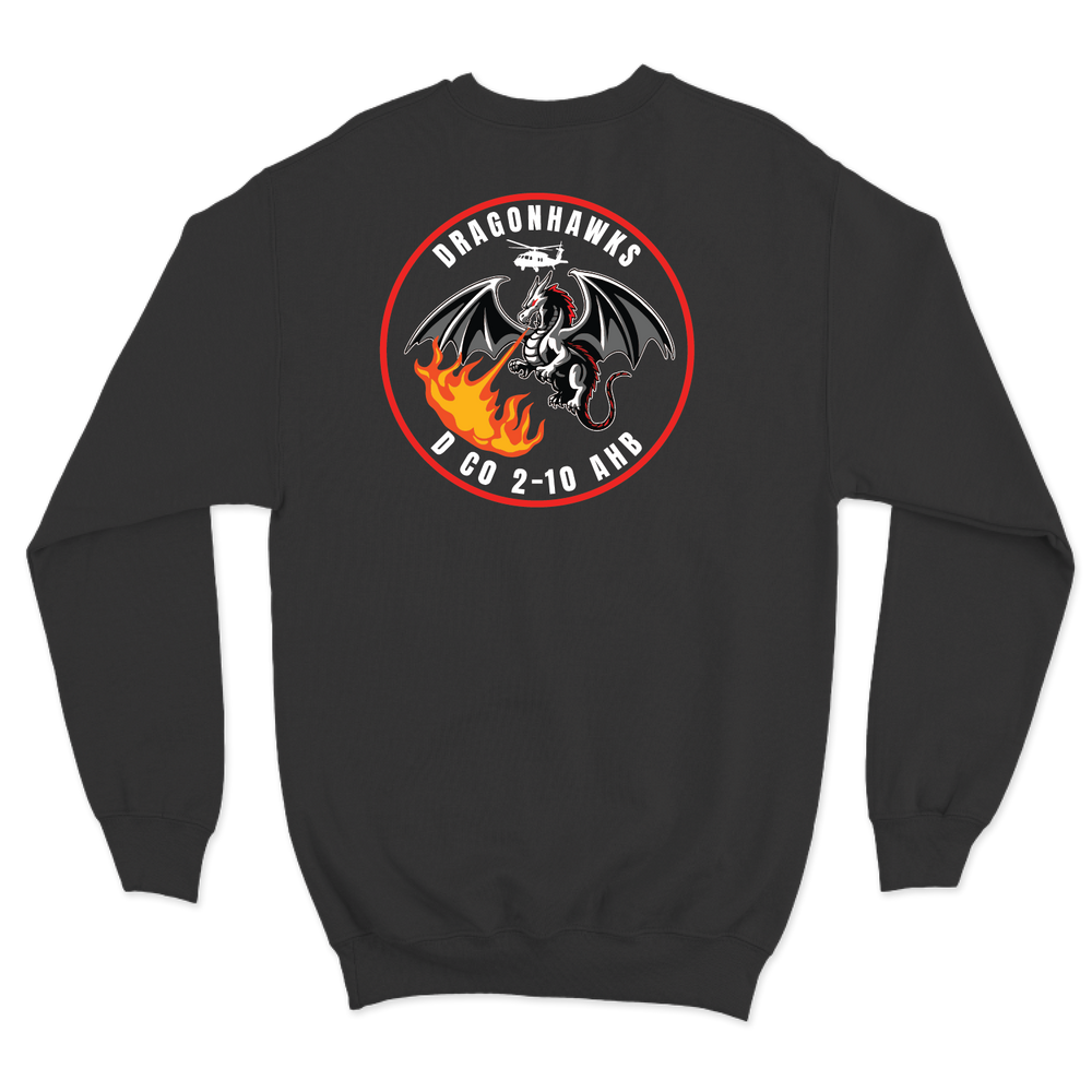 D Co, 2-10 AHB "Dragonhawks" Crewneck Sweatshirt