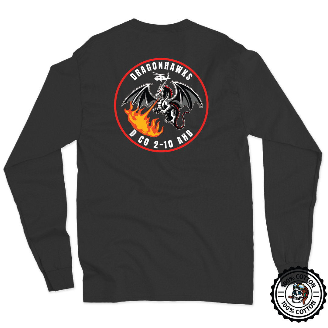 D Co, 2-10 AHB "Dragonhawks" Long Sleeve T-Shirt
