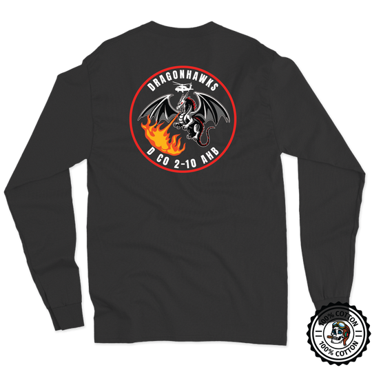 D Co, 2-10 AHB "Dragonhawks" Long Sleeve T-Shirt