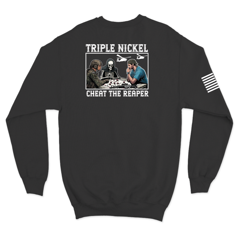 555th FRSD "Triple Nickel" w/Flag Crewneck Sweatshirt