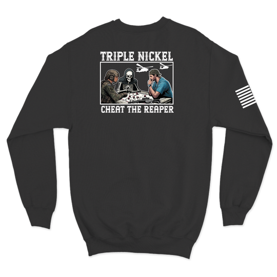 555th FRSD "Triple Nickel" w/Flag Crewneck Sweatshirt