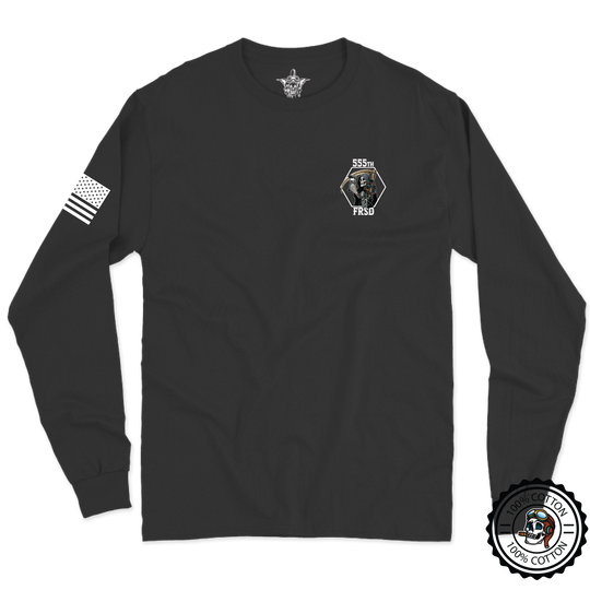 555th FRSD "Triple Nickel" w/Flag Long Sleeve T-Shirt