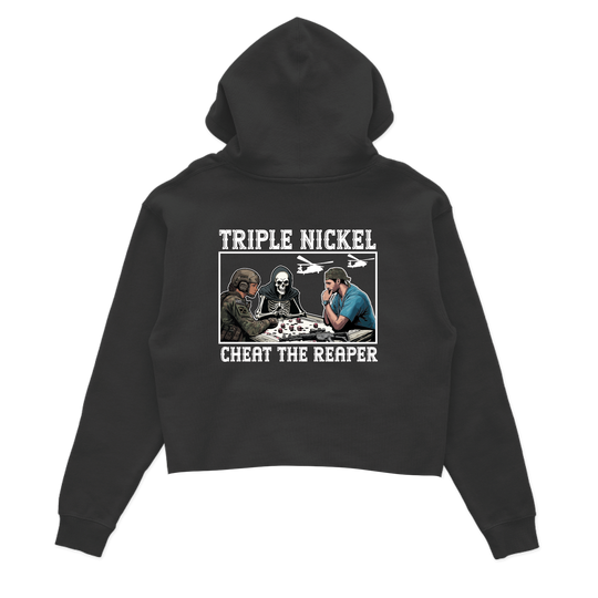 555th FRSD "Tripel Nickel" Crop Hoodie