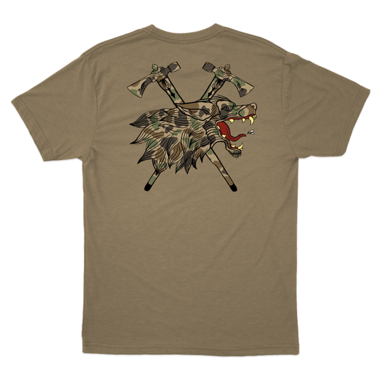 CAT 633, 96th CA BN Camo V2 Tan T-Shirt