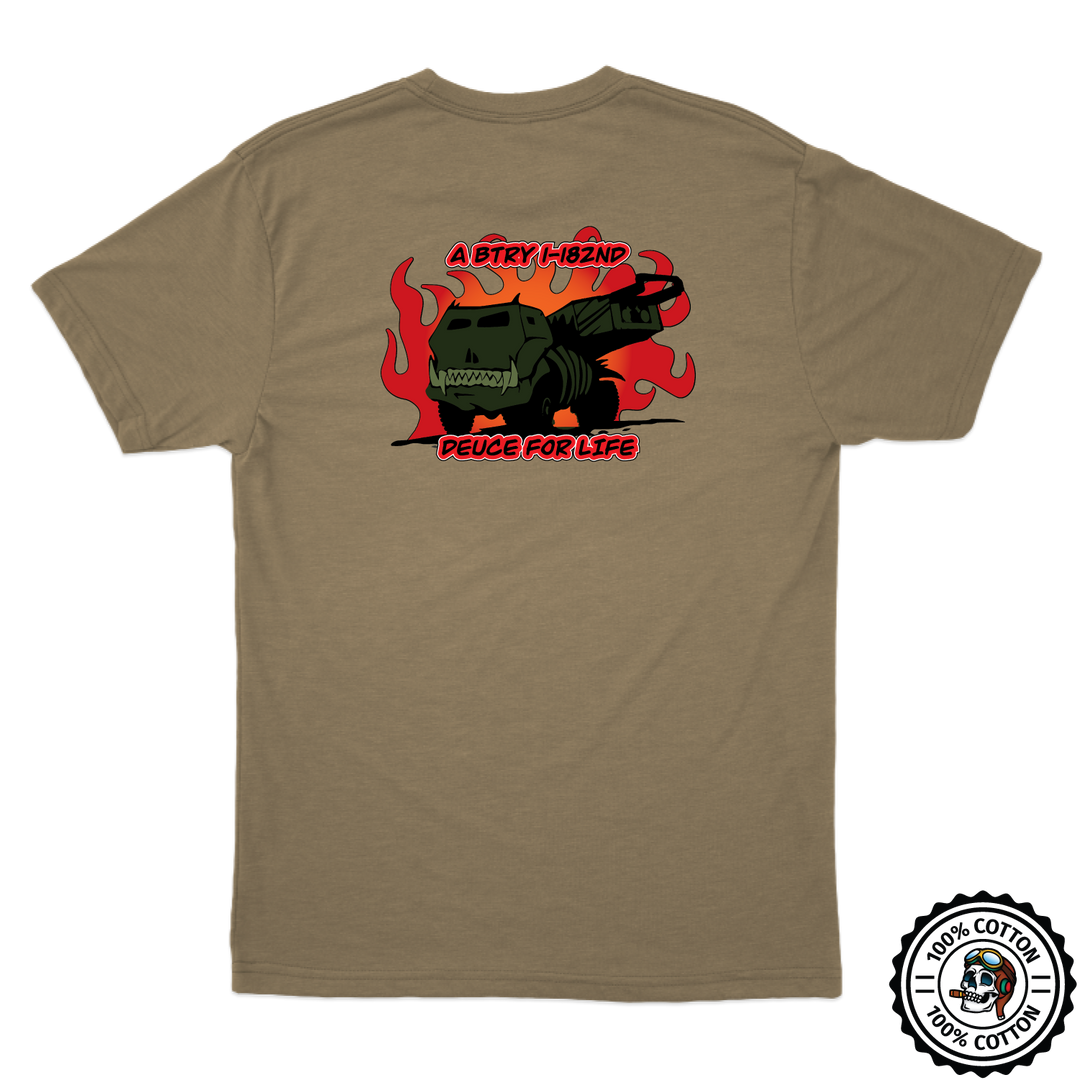 A BTRY, 1-182nd FA "GATORS" DFL Tan 499 T-Shirt