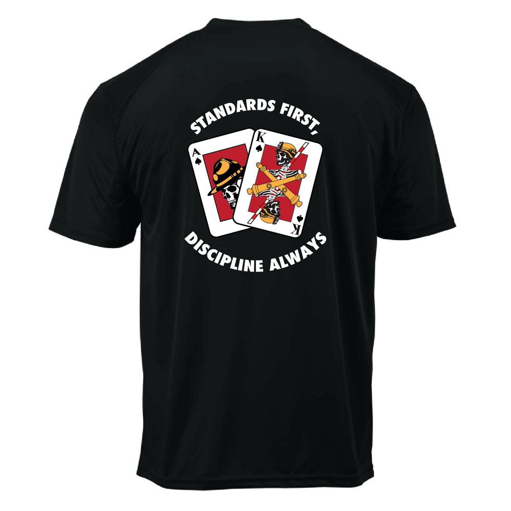 B Battery, 1-22 FA "Blackjacks"  Performance Tee