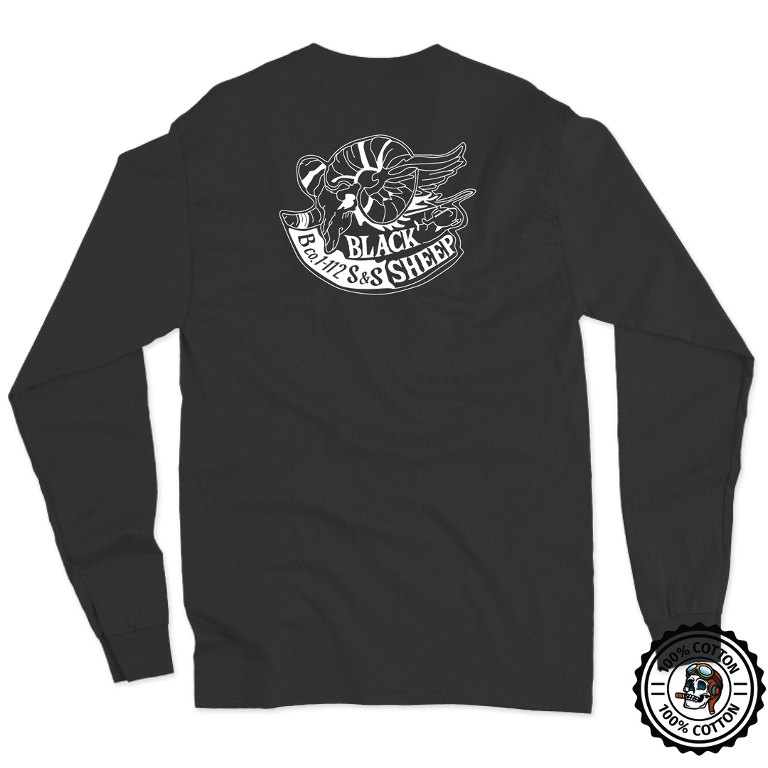 Det 1, B Co, 1-112 S&S "Black Sheep" Long Sleeve T-Shirt