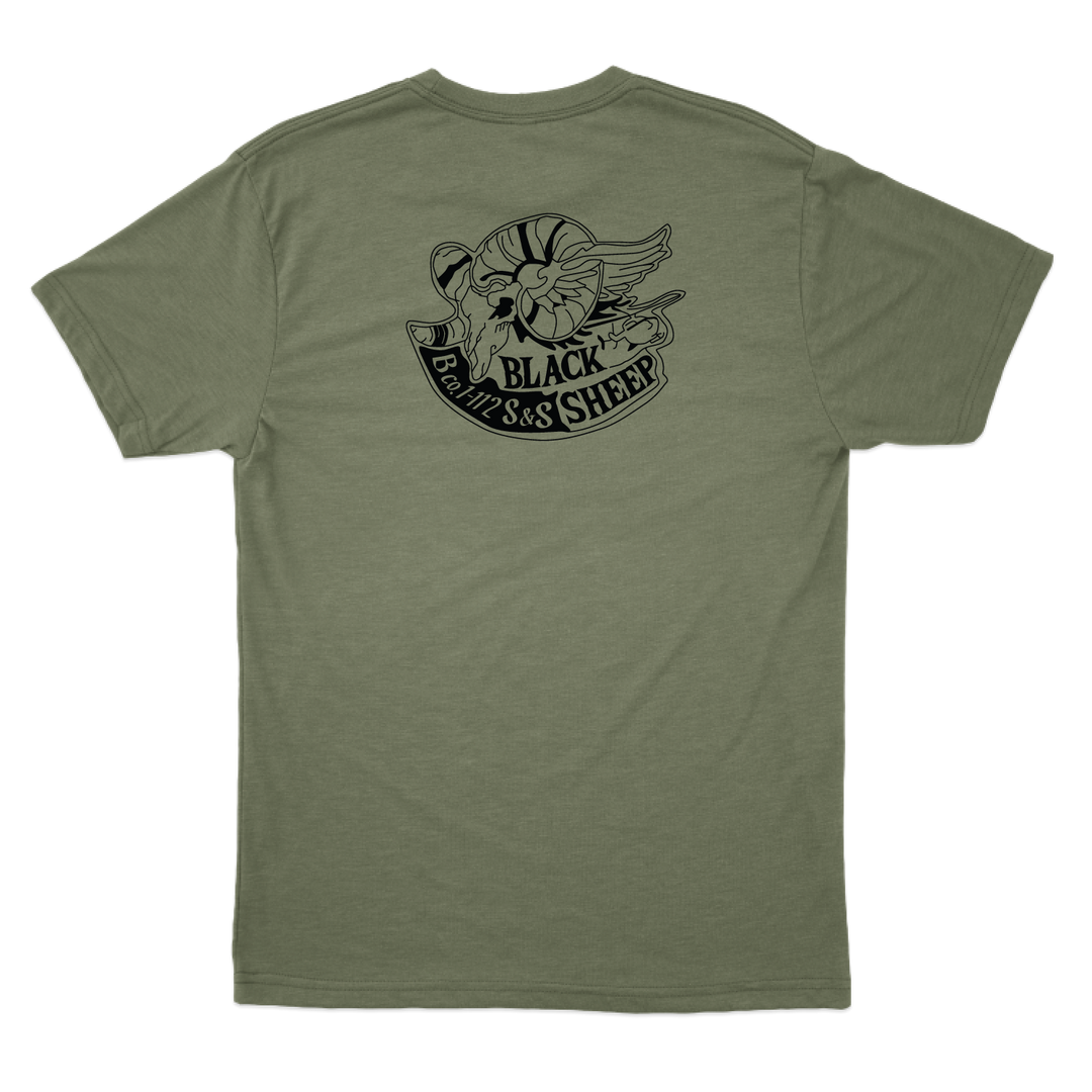 Det 1, B Co, 1-112 S&S "Black Sheep" T-Shirts
