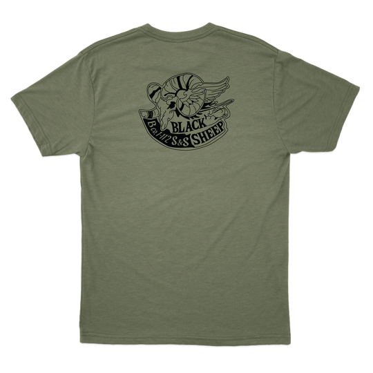 Det 1, B Co, 1-112 S&S "Black Sheep" T-Shirts