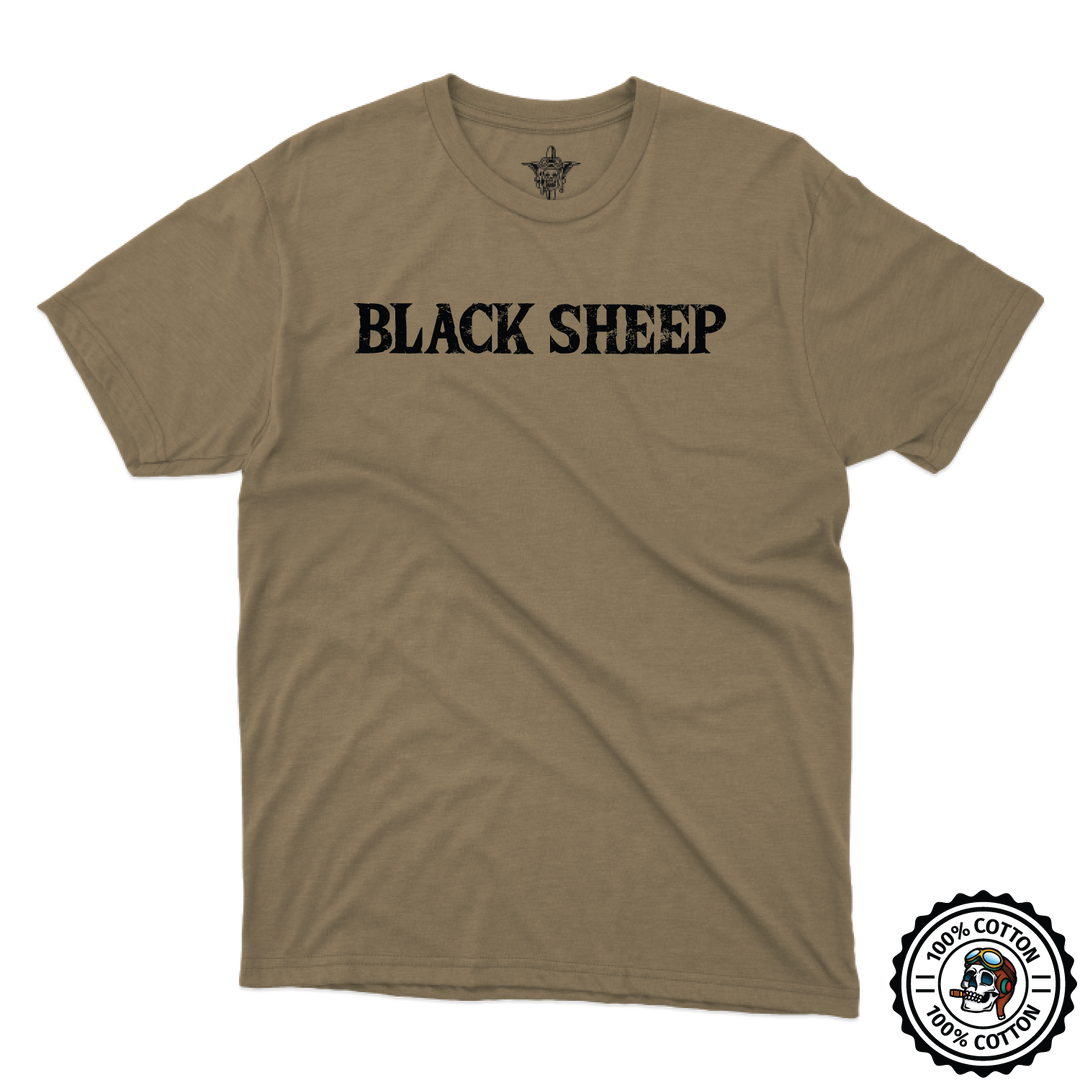 Det 1, B Co, 1-112 S&S "Black Sheep" Tan 499 T-Shirt
