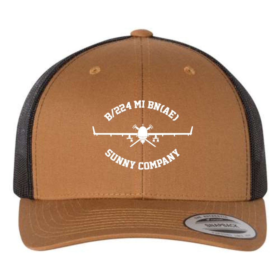 B Co, 224 MI BN (AE) "Sunny Company" Embroidered Retro Trucker Hats