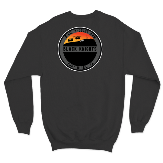 B Co, 2-501 GSAB “Black Knights” V2 Crewneck Sweatshirt