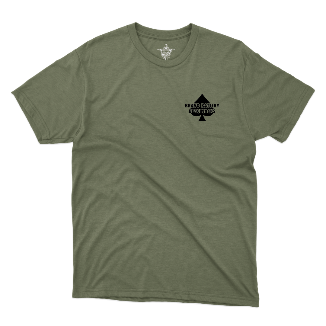 B BTRY, 1-22_tee_heathermilitarygreen_front.png
