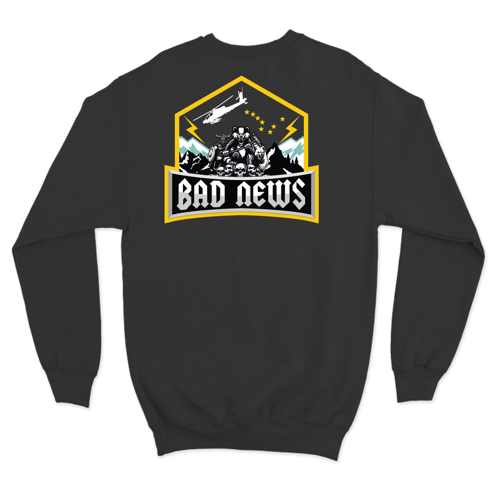 B Co, 1-25 AB “Bad News” V3 Crewneck Sweatshirt