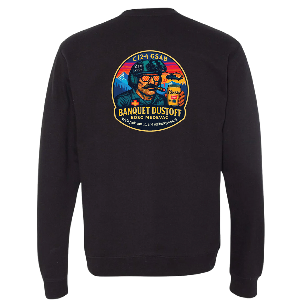 C Co, 2-4 GSAB "Banquet Dustoff" V2 Crewneck Sweatshirt