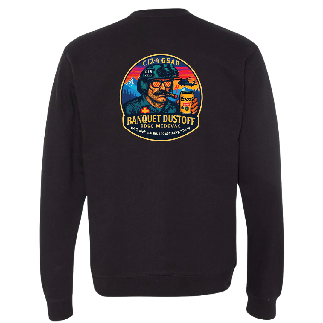 C Co, 2-4 GSAB "Banquet Dustoff" V2 Crewneck Sweatshirt