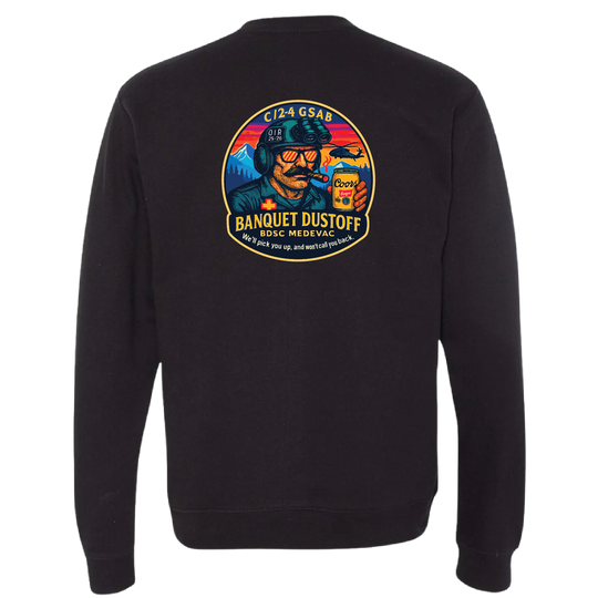 C Co, 2-4 GSAB "Banquet Dustoff" V2 Crewneck Sweatshirt