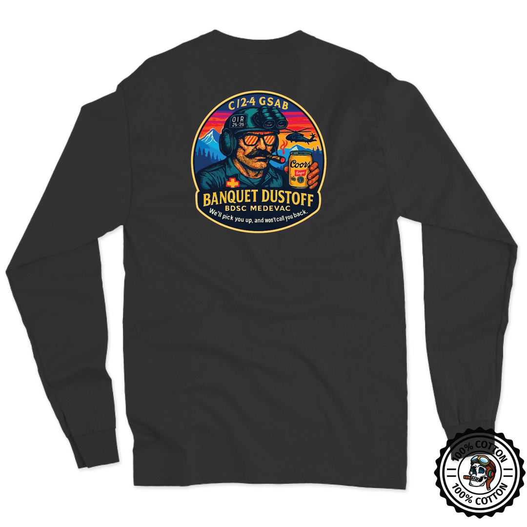 C Co, 2-4 GSAB "Banquet Dustoff" V2 Long Sleeve T-Shirt