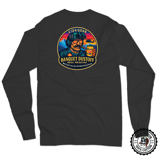 C Co, 2-4 GSAB "Banquet Dustoff" V2 Long Sleeve T-Shirt