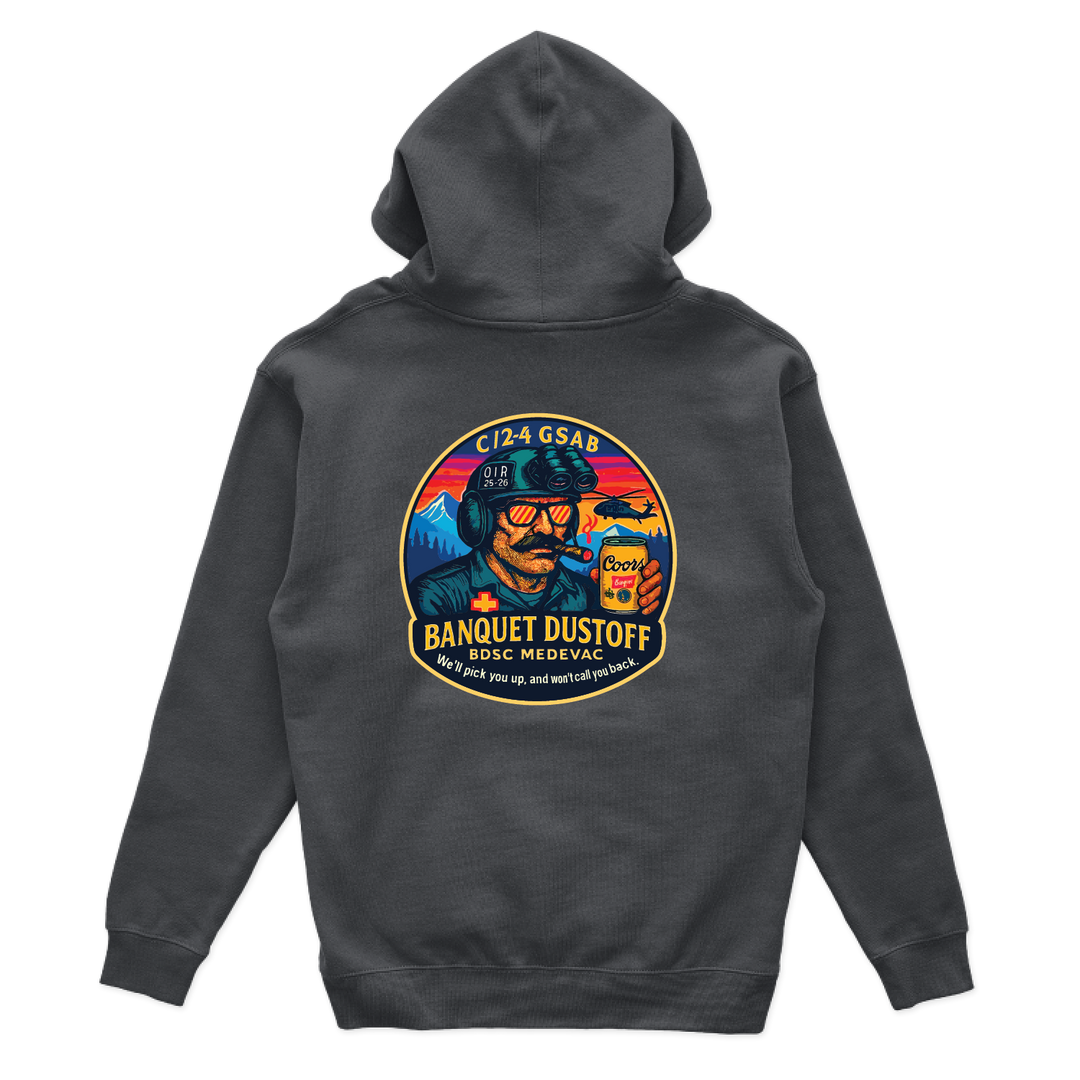C Co, 2-4 GSAB "Banquet Dustoff" V2 Hoodies