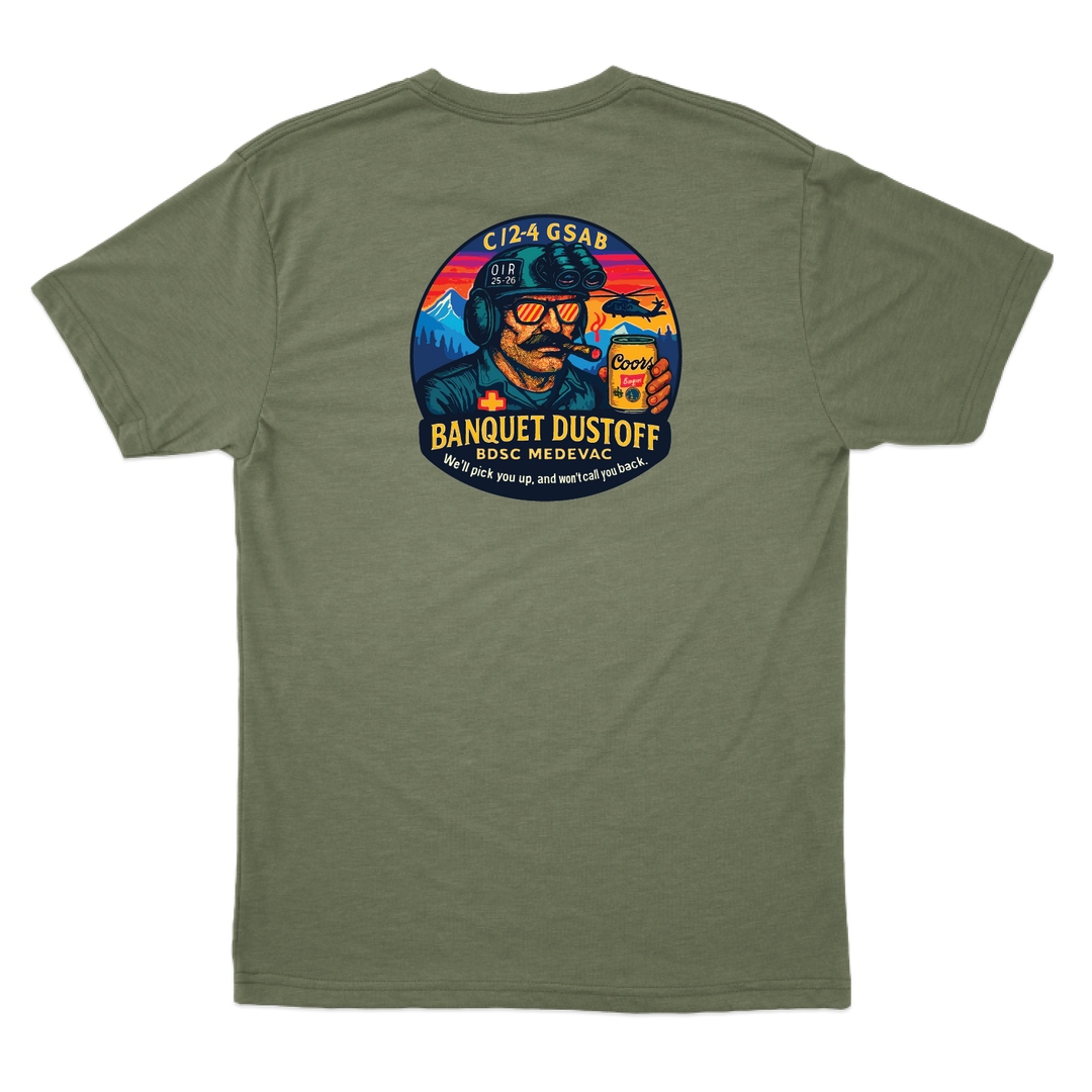 C Co, 2-4 GSAB "Banquet Dustoff" V2 T-Shirts
