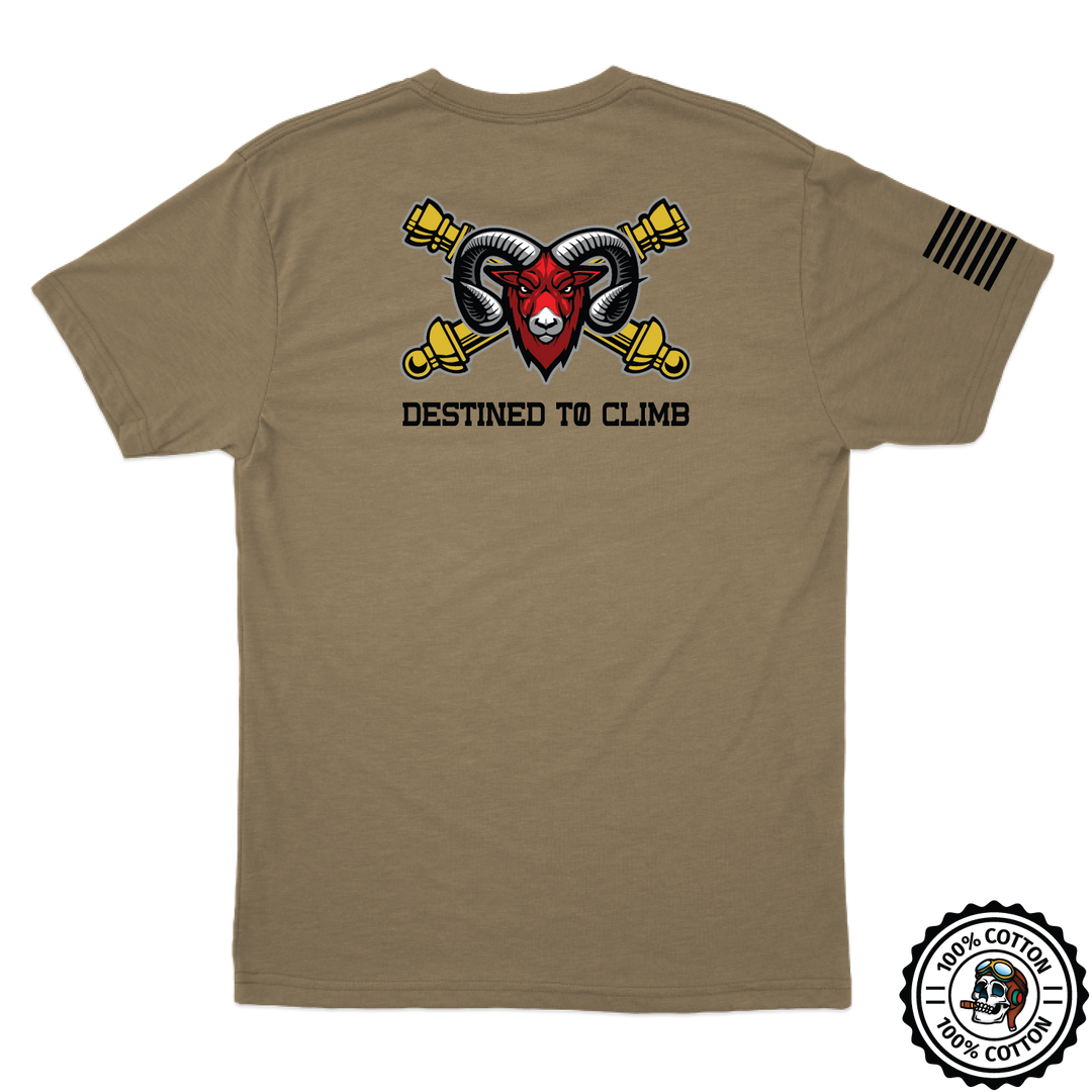 B BTRY, 3-157 FAR "Bighorn" W/ Flag Tan 499 T-Shirt