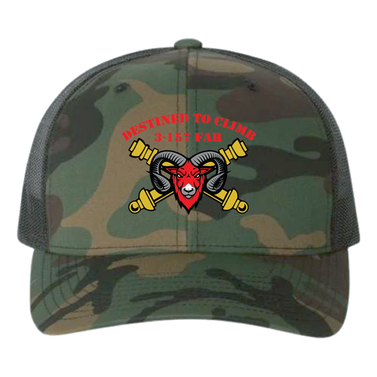 B BTRY, 3-157 FAR "BIGHORN" Embroidered Hats