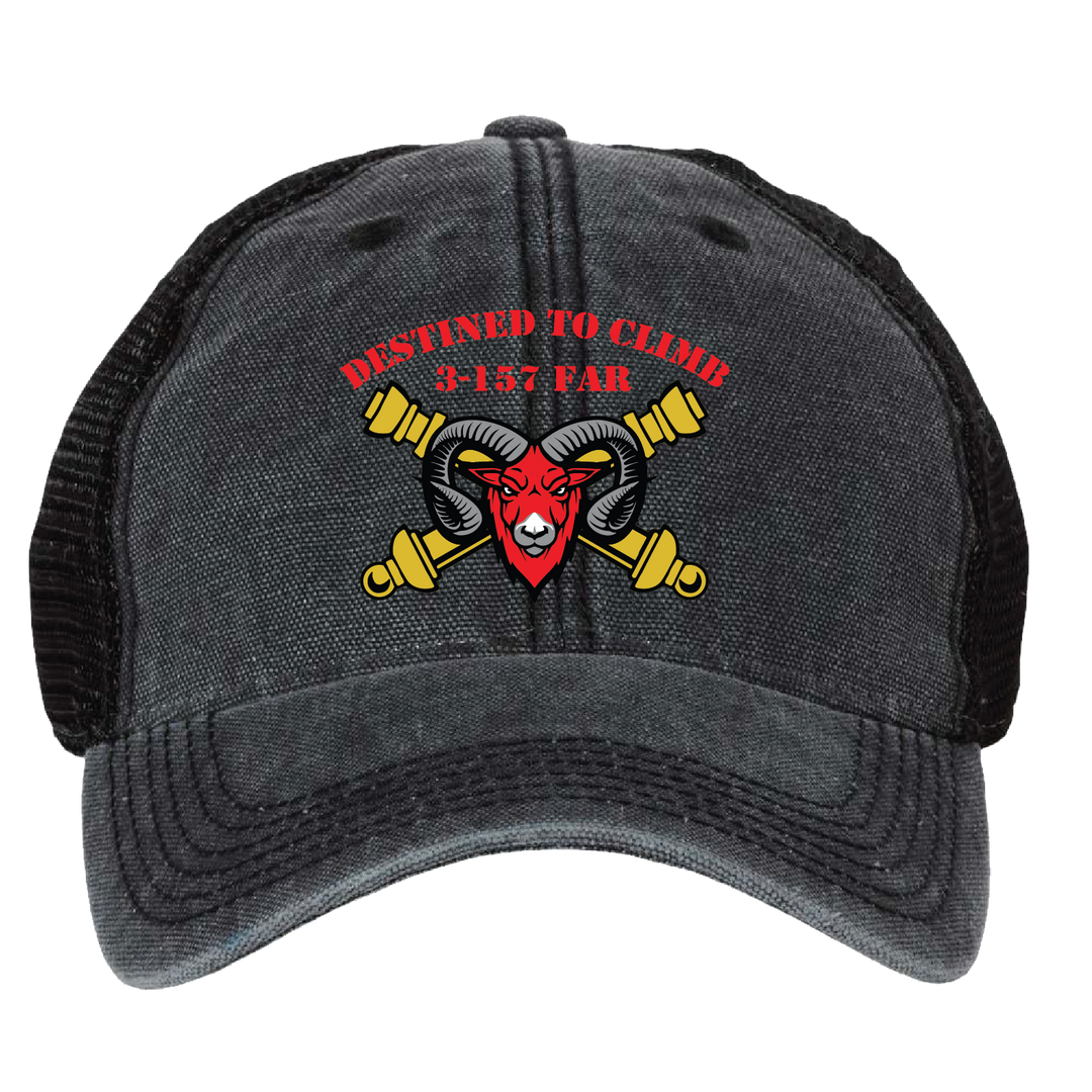 B BTRY, 3-157 FAR "BIGHORN" Embroidered Hats