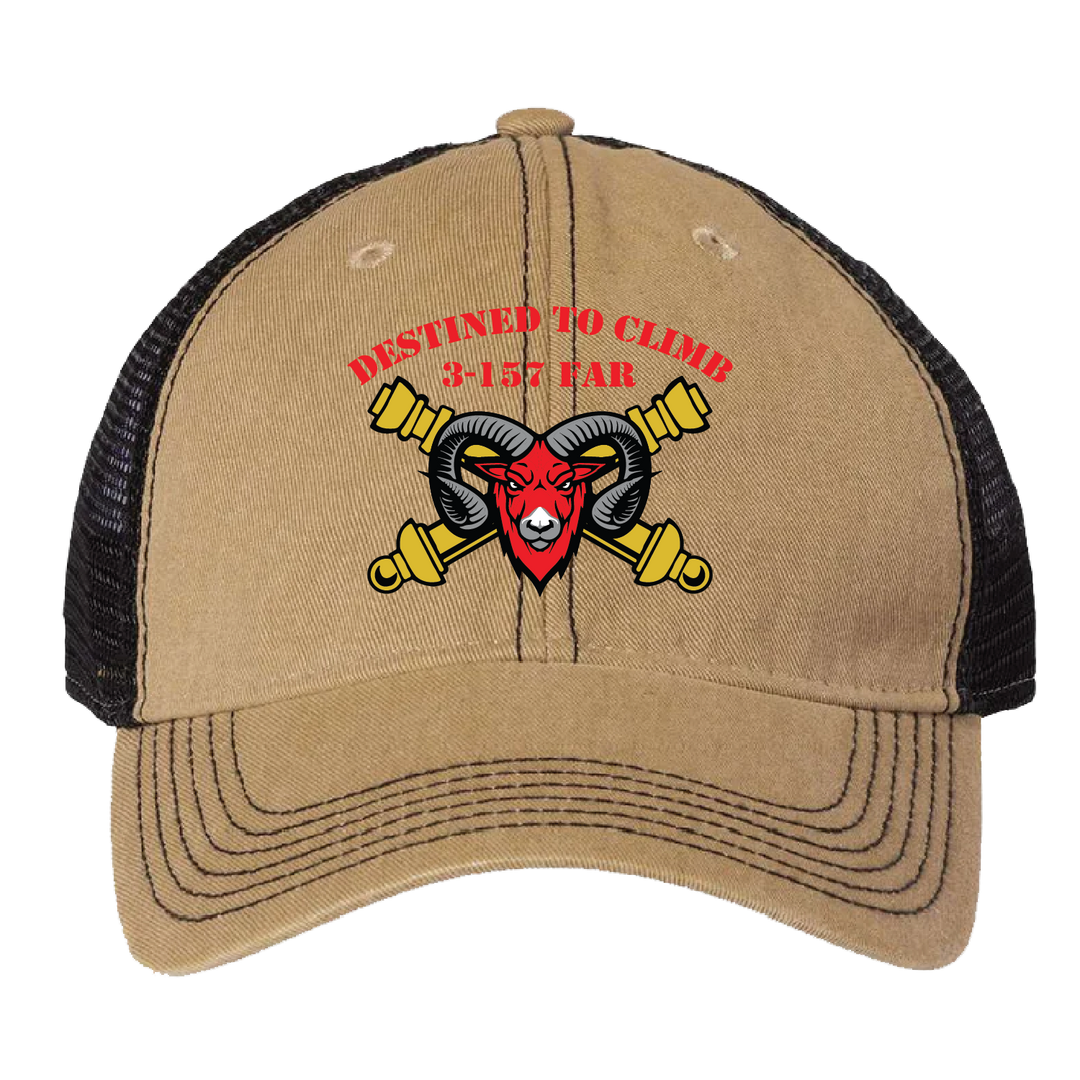 B BTRY, 3-157 FAR "BIGHORN" Embroidered Hats
